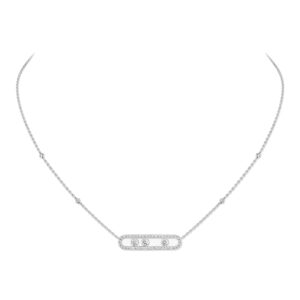 Collar Messika d'or blanc i diamants.