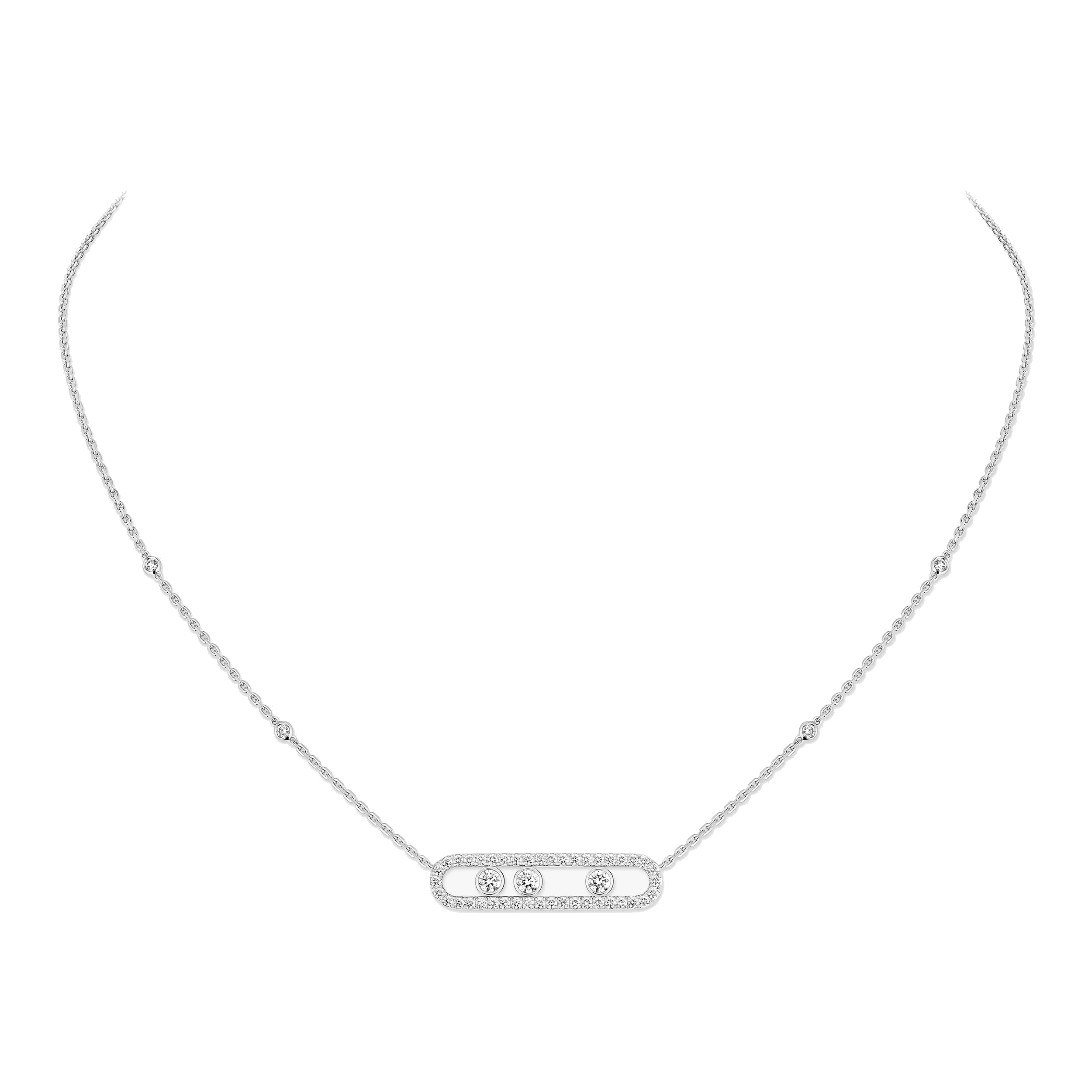 Collar Messika d'or blanc i diamants.