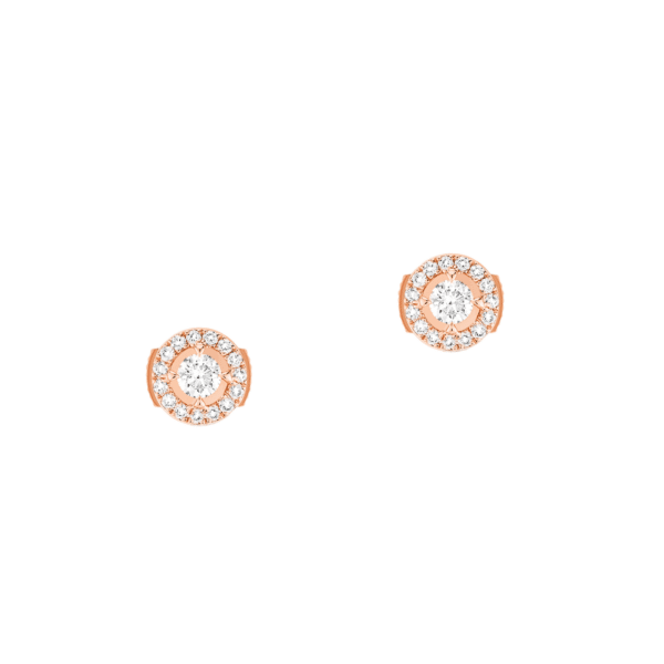 MESSIKA JOY EARRINGS IN ROSE GOLD AND DIAMONDS