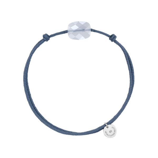 BRACELET MORGANNE BELLO FRIANDISE, COUSSIN EN AGATE BLEUE ET ARGENT