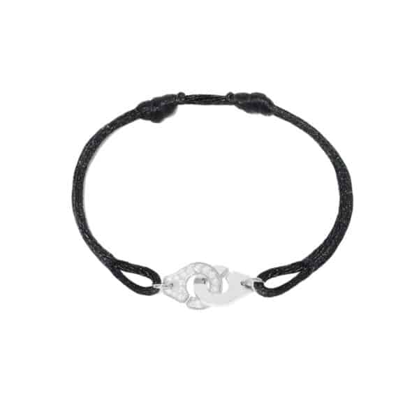 PULSERA DINH VAN CORDÓN MENOTTES R10 DE ORO BLANCO Y SEMI PAVÉE DIAMANTES