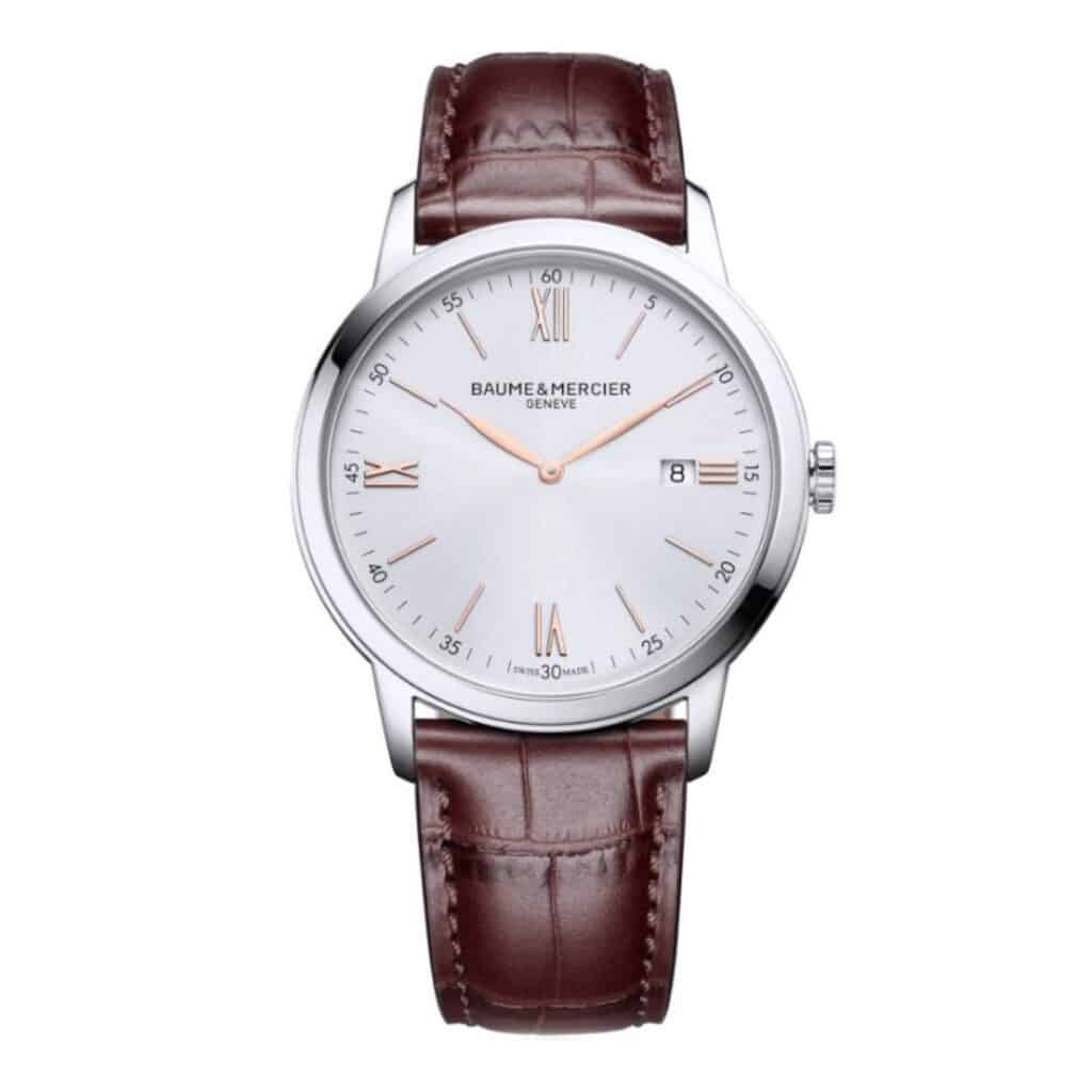 Baume & Mercier Classima de 42 mm d'acer i cuir