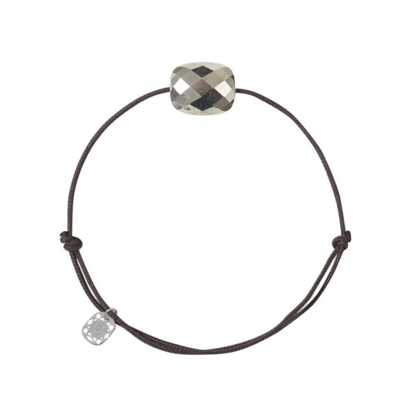 MORGANNE BELLO BRACELET FRIANDISE, PYRITE CUSHION AND SILVER