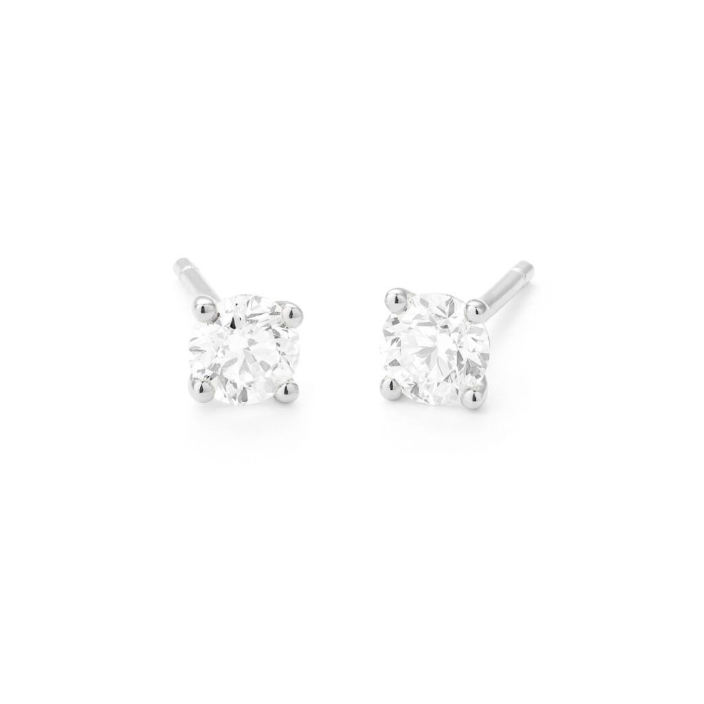 Pendientes oro blanco y diamantes