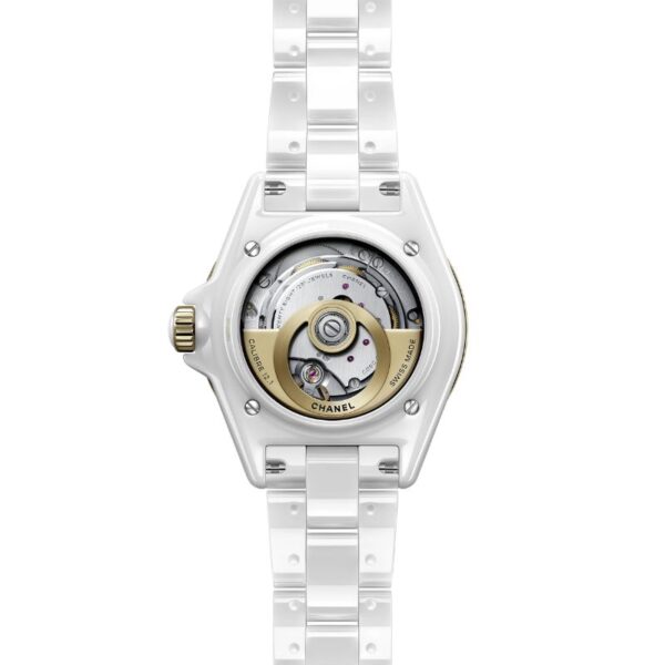 Rellotge Chanel J12 amb bisell de diamants, or groc i calibre 12.1 de 38mm