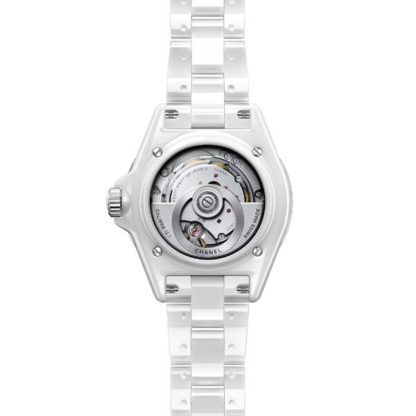 Rellotge Chanel J12 Calibre 12.1 de 38 mm de ceràmica blanca i acer amb índex de diamants