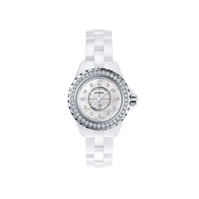 rellotge Chanel j12 de ceràmica blanca i 48 diamants