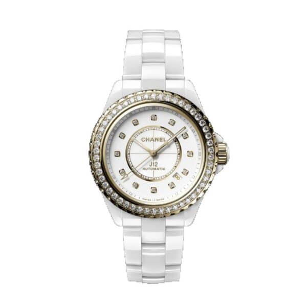 Rellotge Chanel J12 calibre 12.1 automàtic de 38mm fet amb ceràmica blanca i diamants