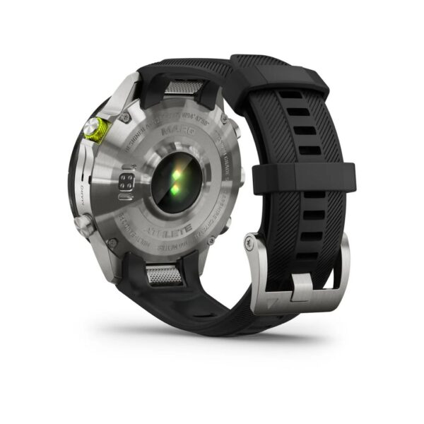 Rellotge Garmin Marq Athlete de titani amb corretja negra de silicona