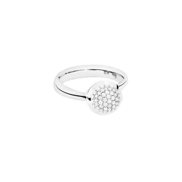 ANELL TAMARA COMOLLI BOUTON PM D'OR BLANC I DIAMANT