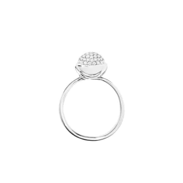 ANELL TAMARA COMOLLI BOUTON PM D'OR BLANC I DIAMANT - Imatge 2