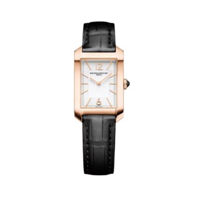 RELLOTGE BAUME & MERCIER HAMPTON PM DE 35X22 MM D'OR ROSA, TITANI I COCO