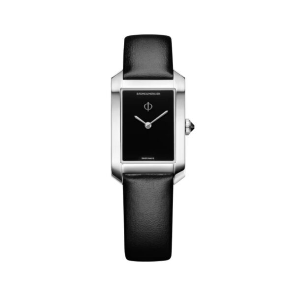 RELLOTGE BAUME & MERCIER HAMPTON RECTANGULAR DE 35X22 MM D'ACER I CUIR