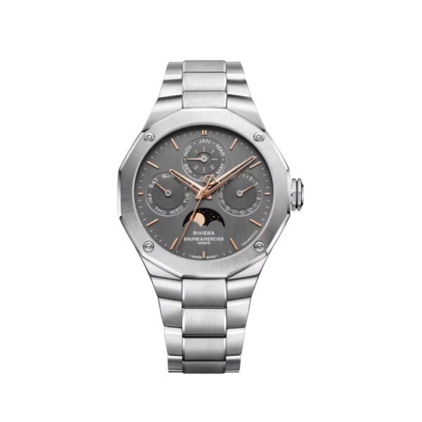 MONTRE BAUME & MERCIER RIVIERA DE 40 MM ÉDITION LIMITÉE CALENDRIER PERPÉTUEL EN ACIER