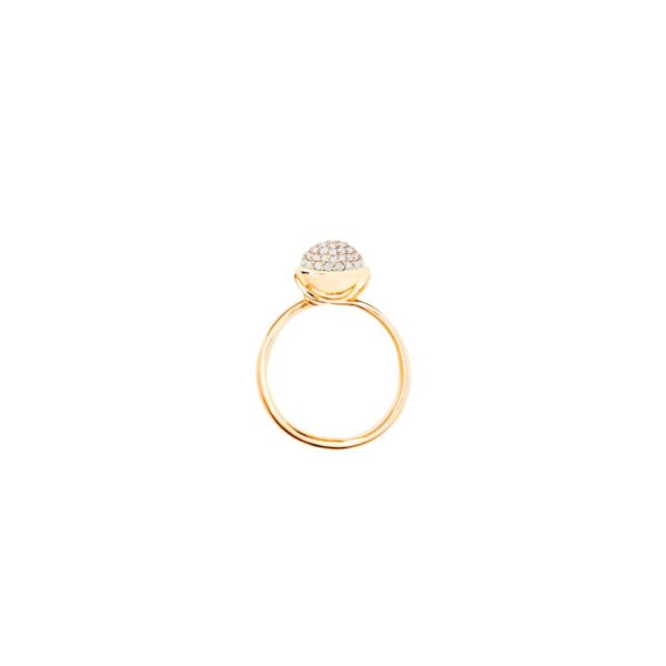 ANELL TAMARA COMOLLI BOUTON PM D'OR GROC I PAVÉE DIAMANTS