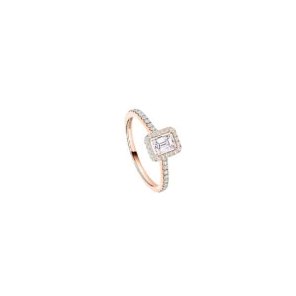 MESSIKA JOY 0.25 CT RING IN ROSE GOLD AND DIAMONDS