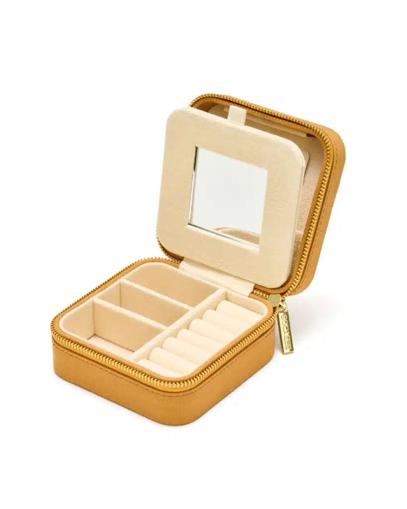 JEWELRY BOX Linen Edition, golden mustard color