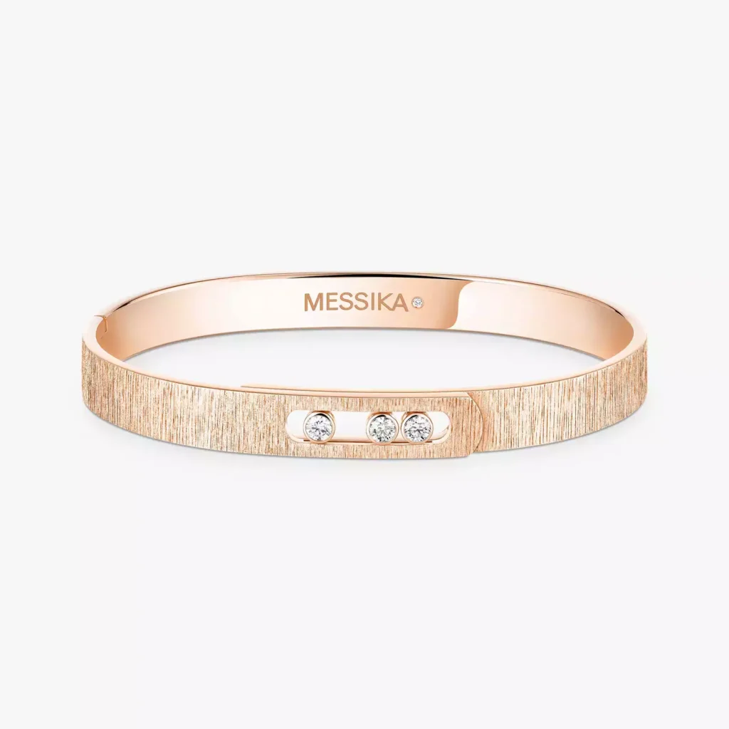 Move Noa Ciselé Bangle Bracelet in Rose Gold