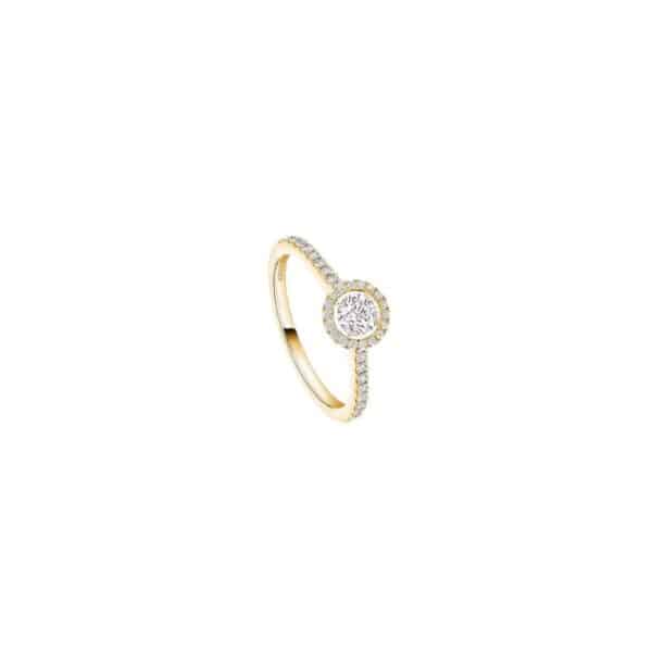 MESSIKA JOY 0.25 CT RING IN YELLOW GOLD AND DIAMONDS