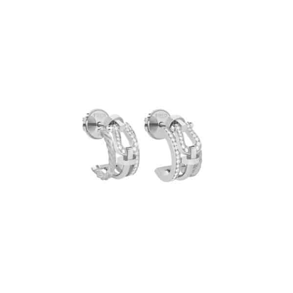 ARRACADES FRED FORCE 10 RISE PM D'OR BLANC I SEMI-PAVÉE DE DIAMANTS