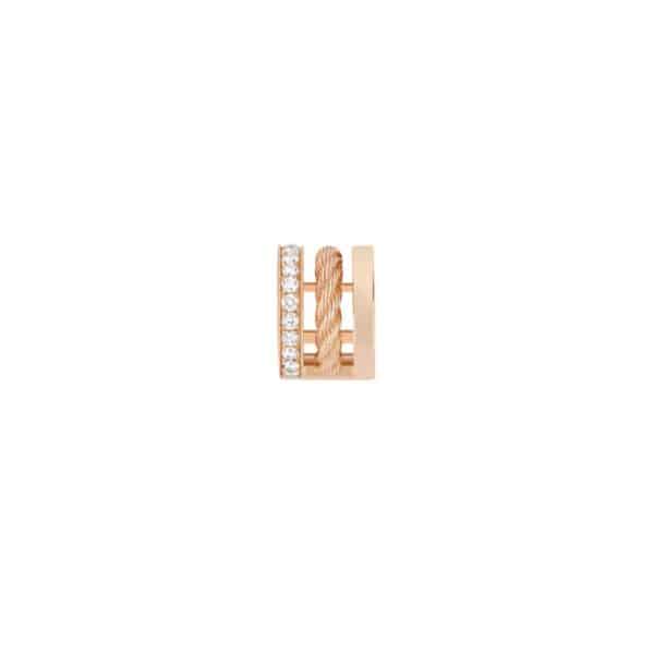 MONO ARRACADA FRED FORCE 10 RISE D'OR ROSA I SEMI-PAVÉE DE DIAMANTS - Imatge 2