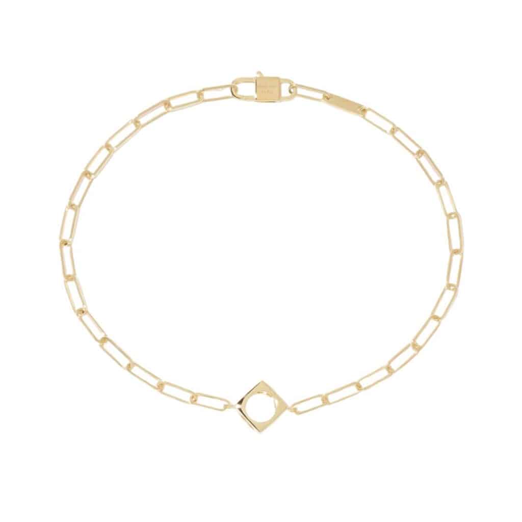 Braçalet dinh van Le Pavé PM or groc