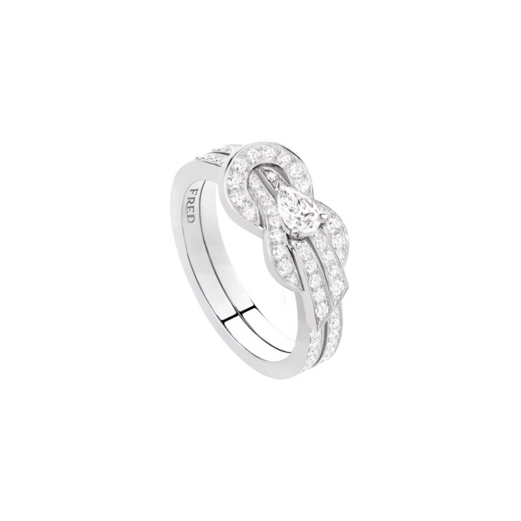 Anell Chance Infinie MM or blanc diamants