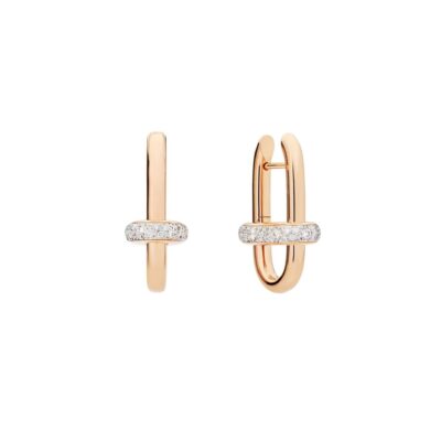 Arracades Pomellato Iconica d’or rosa amb diamants